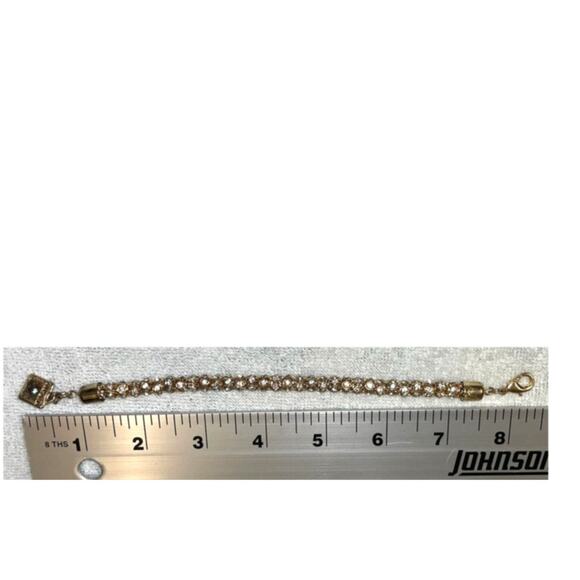 Anne Klein Gold-Tone Bracelet with Rhinestones - Elegant Statement Piece - EUC - Picture 2 of 6